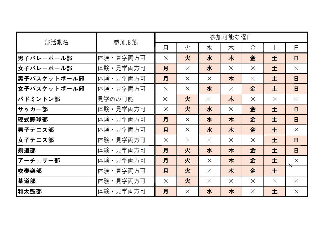 R7部活動体験_曜日 